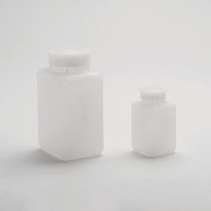 Bottiglie HDPE rettangolari graduate di colore neutro