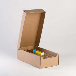 Portavetrini in cartone resistente 1000 vetrini Ecostore 