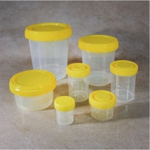 Disposable container with screw cap