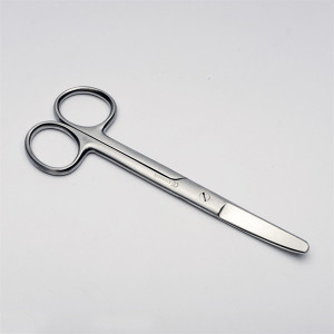 Forbice anatomica con punte tonde curve 